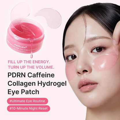 medicube Eye Patch PDRN Caffeine Collagen - Firming Gel Patches, | Age-Defying Care with Retinol & Collagen - Gel Patches for the Appearance of Dark Circles, Undereye Bags, Korean Skincare