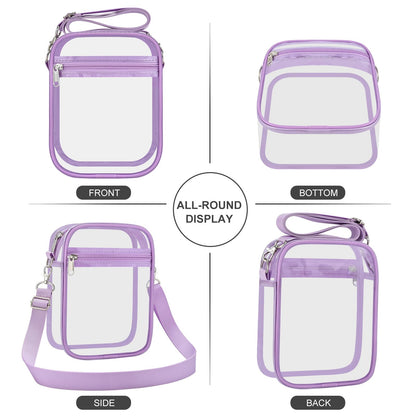 USPECLARE Clear Purse for Stadium Events Transparent Messenger Bag