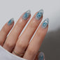BTArtbox Press On Nails, Vanilla Cream, Short Square, Ombre Peach, 32Ct
