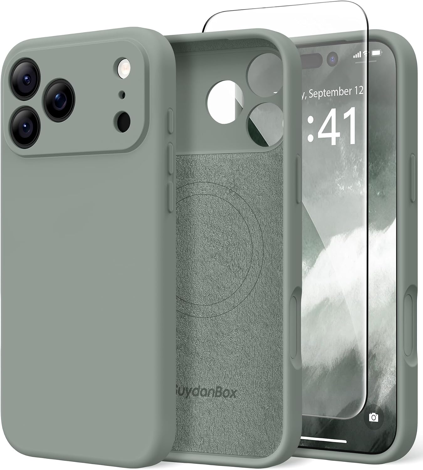 Magnetic for iPhone 17 Case Silicone Matcha