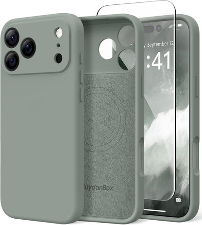 Magnetic for iPhone 17 Case Silicone Matcha