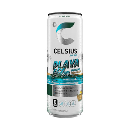 CELSIUS Sparkling Tropical Vibe, Functional Essential Energy Drink 12 Fl Oz (Pack of 12)