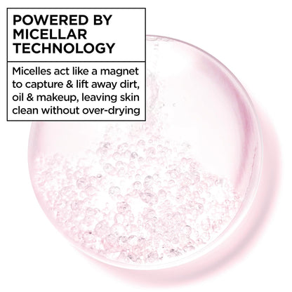 Garnier Micellar Water, Hydrating Facial Cleanser & Makeup Remover, Suitable for Sensitive Skin, Vegan, Cruelty Free, 13.5 Fl Oz (400mL), 1 Count