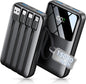 HELLEE 15000mAh Portable Charger Power Bank, 45% Smaller Built-in 4 Cables