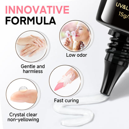 UNA GELLA 9 in 1 Gel Nail Glue U V Super Hold for Gel Nails Tips 10ml