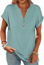 ANRABESS Womens Short Sleeve Henley Tops Summer Shirts Dressy Casual Blouse