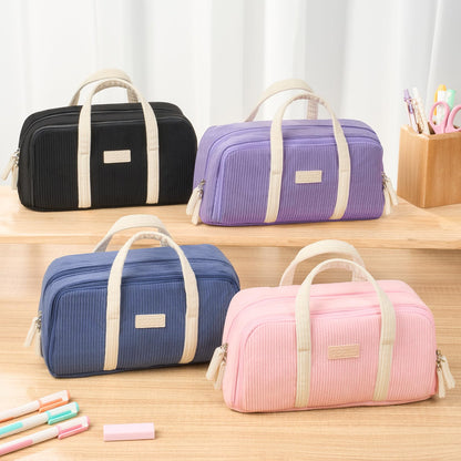 Sooez Large Pencil Case Pouch, Extra Big Pencil Bag with 5 Compartments
