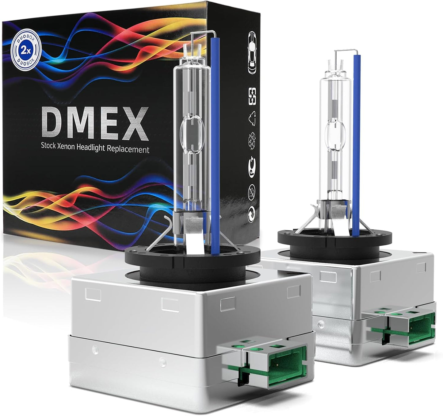 DMEX D3S HID Headlight Bulbs 8000K White Blue Xenon 35W 66340 42403 42302 Replacement - Pack of 2 (Not fit Halogen Headlamp)