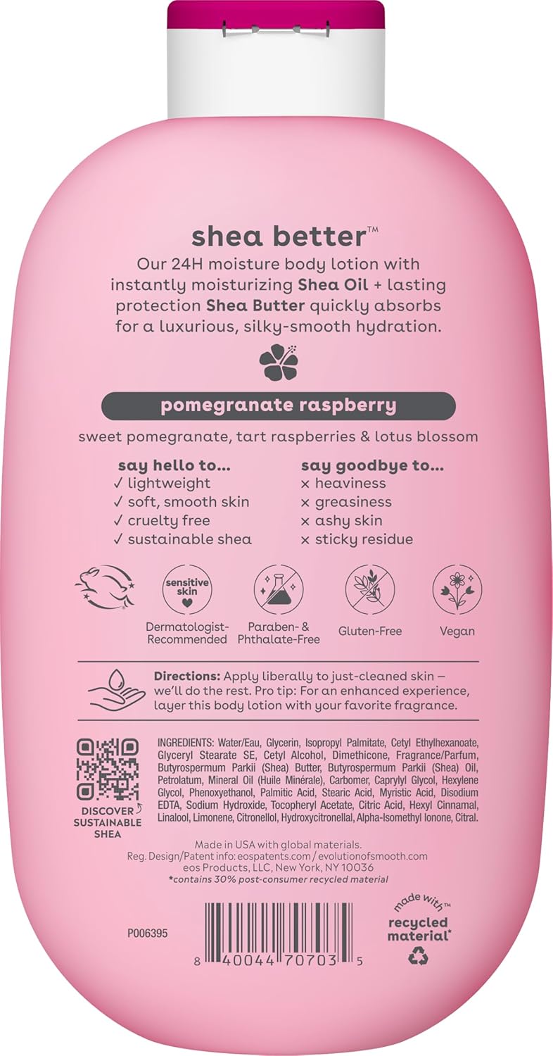 eos Shea Better 24H Moisture Body Lotion- Jasmine Peach, 16 fl oz