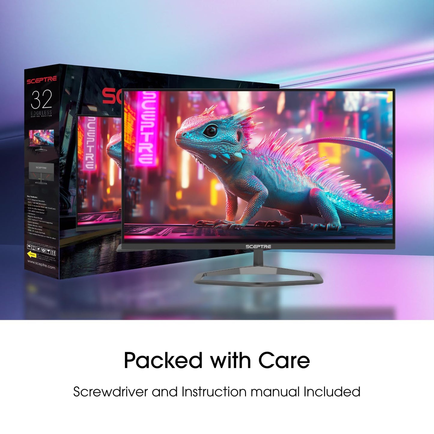 Sceptre New 22-Inch Gaming Monitor, FHD 1080p, Up to 144Hz, HDMI, DisplayPort, Built-in Speakers, Machine Black (E225W-FW144 Series, 2026)