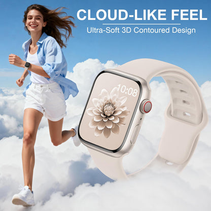 10 Pack Silicone Sport Bands Compatible with Apple Watch Band Women Men