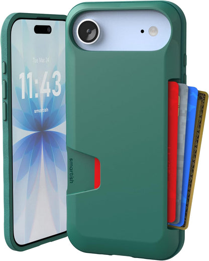 Smartish® iPhone 13 Wallet Case - Wallet Slayer Vol. 1 [Slim + Protective] Credit Card Holder - Drop Tested Hidden Credit Card Slot Cover for Apple iPhone 13 - Black Tie Affair