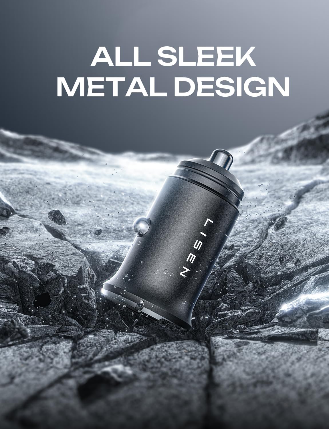 LISEN 90W USB C Car Charger USB C Fast Charge, 45W PD&QC 3.0 Fast Car Charger