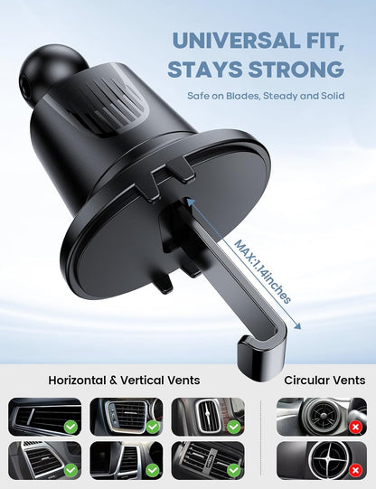 Lamicall 2026 Wider Clamp & Metal Hook Car Phone Holder Vent Accessories