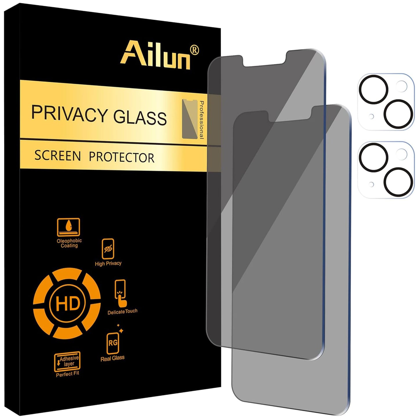 Ailun Privacy Screen Protector+Camera Lens Protector for iPhone 17 Pro Max