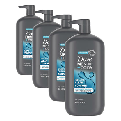 Dove Men Body & Face Wash Clean Comfort Men's Body Wash with 30 oz