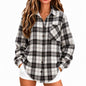 Women Oversized Plaid Flannel Shirt Long Sleeve Button Down Casual Shirt