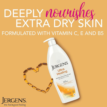 Jergens Ultra Healing Body Lotion, Moisturizer for Dry Skin, 32 fl oz