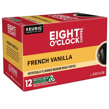 Eight O'Clock Coffee Hazelnut, Single-Serve Keurig K-Cup Pods, Flavored Medium Roast Coffee Pods, 96 Count