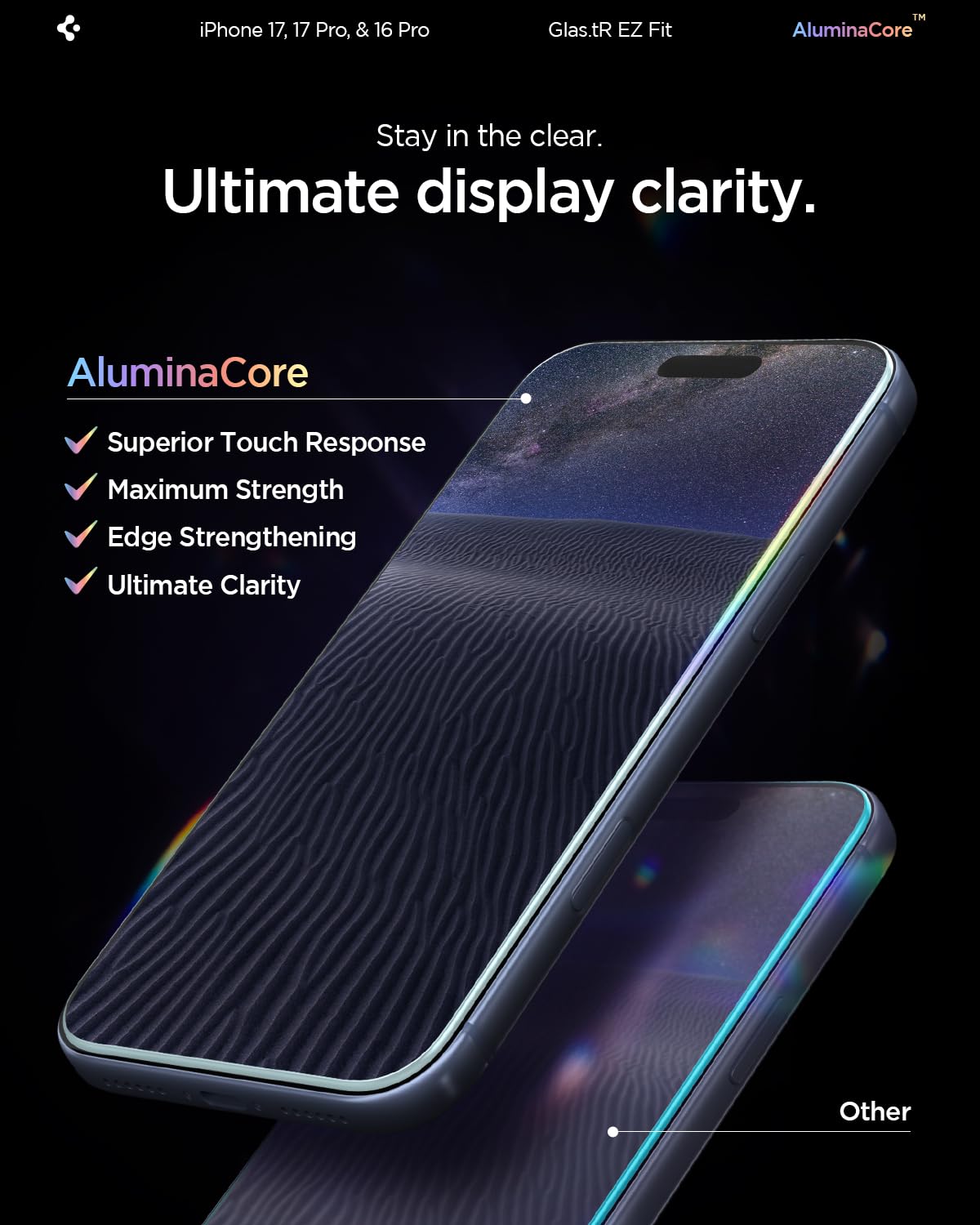 Spigen Screen Protector for iPhone 17 Pro Max, 16 Pro Max