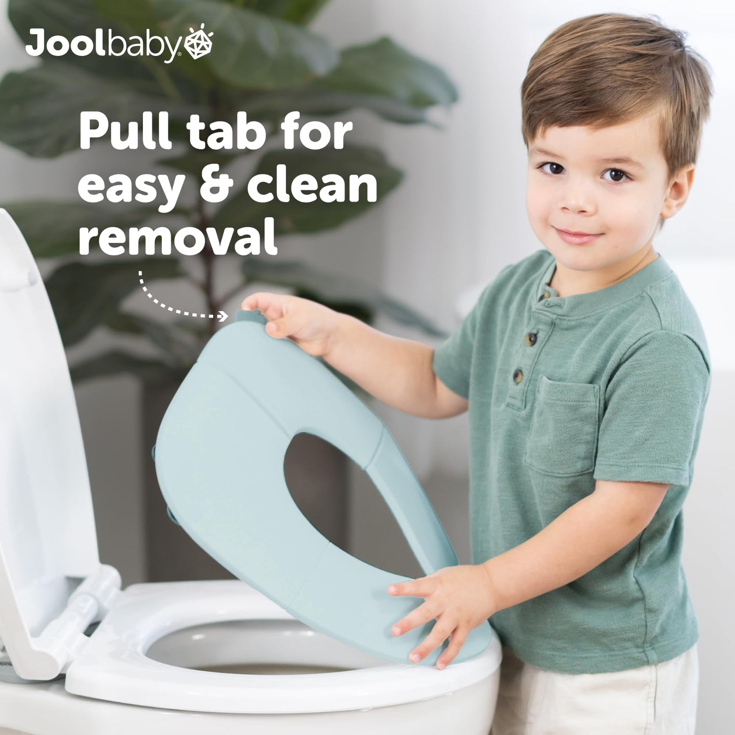 Jool Baby Folding Travel Potty Training Seat – Easy-Remove Pull Tab (Sage)