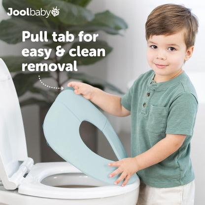 Jool Baby Folding Travel Potty Training Seat – Easy-Remove Pull Tab (Sage)
