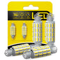 AUXITO 194 LED Bulbs for License Plate Light 168 175 2825 W5W T10 24-SMD 3014 Chipsets 6000K White for Car Dome Door Map Dash Courtesy Cargo License Plate Lights, Pack of 2