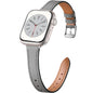 Charlam Slim Leather Band Compatible with Apple Watch Bands for Women 40mm 38mm 41mm 42mm 44mm 45mm 46mm, Top Grain Genuine Leather Strap Thin Wristband for iWatch Series 11 10 SE 9 8 7 6 5 4 3 2 1