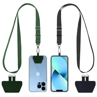 CACOE Phone Lanyard, Black+Dark Blue, 2 Pcs