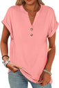 ANRABESS Womens Short Sleeve Henley Tops Summer Shirts Dressy Casual Blouse