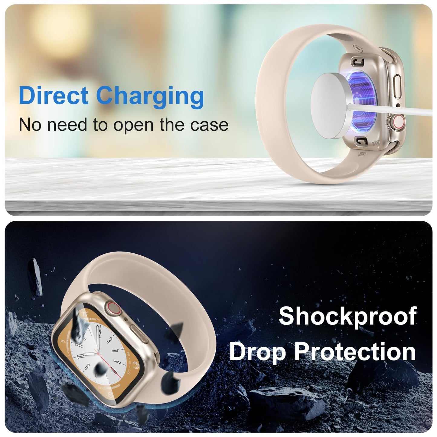 YIJDACASE 3 in 1 Waterproof Case for 40mm Apple Watch SE 3/2/1 Series 6/5/4