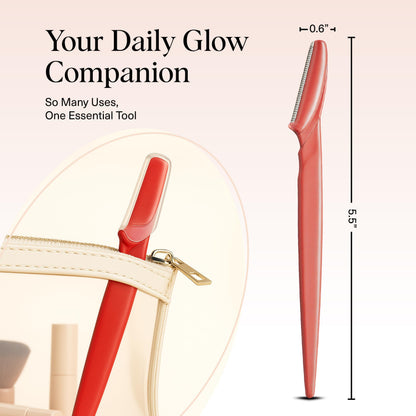 Kitsch Dermaplane Razor for Women Face – Terracotta, 12 pcs