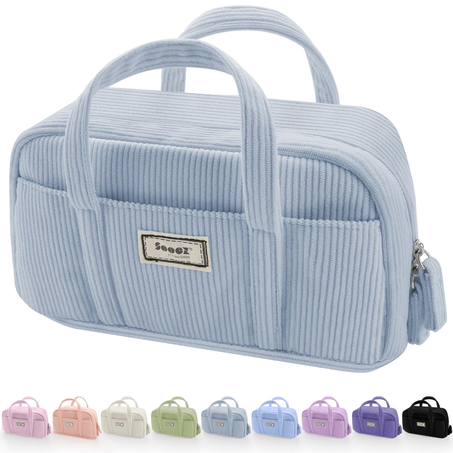 Sooez Large Pencil Case Pouch, Extra Big Pencil Bag with 5 Compartments