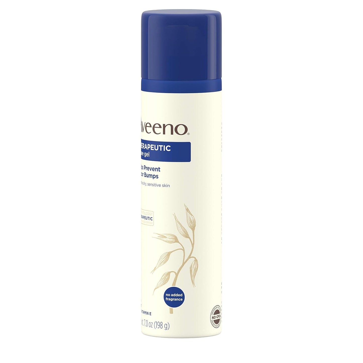Aveeno Therapeutic Shave Gel with Oat and Vitamin E to Help Prevent Razor Bumps and Soothe Dry and Sensitive Skin, No Added Fragrances and Non-Comedogenic, 7 oz (Pack of 3)