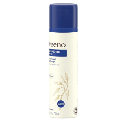 Aveeno Therapeutic Shave Gel with Oat and Vitamin E to Help Prevent Razor Bumps and Soothe Dry and Sensitive Skin, No Added Fragrances and Non-Comedogenic, 7 oz (Pack of 3)