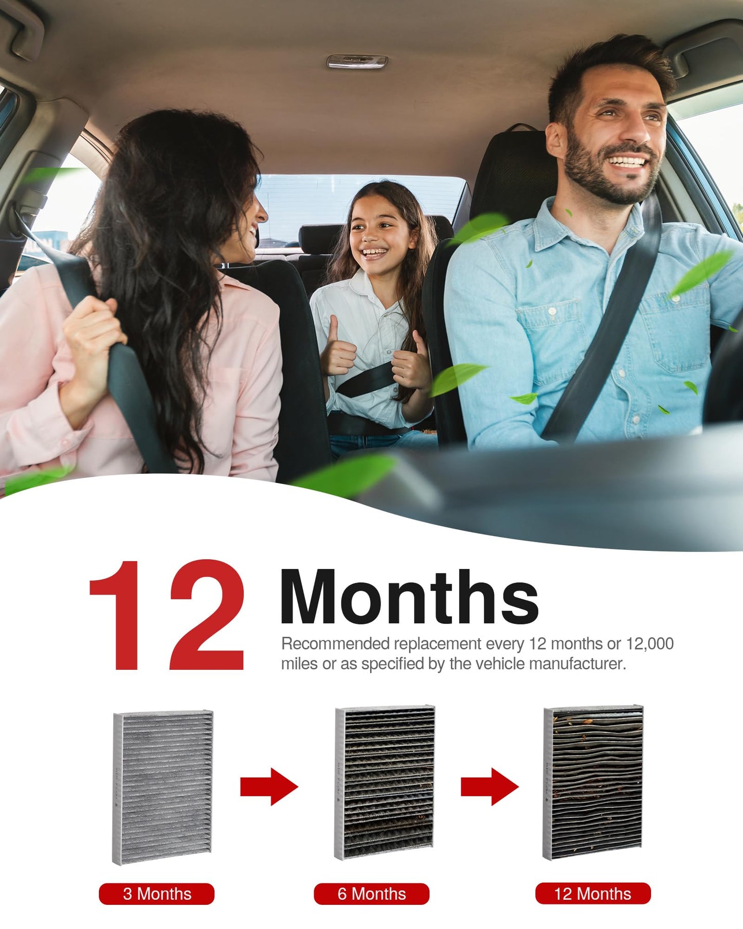 Puroma Cabin Air Filter Activated Carbon for CF11920 CP920 6043C Ford C-Max