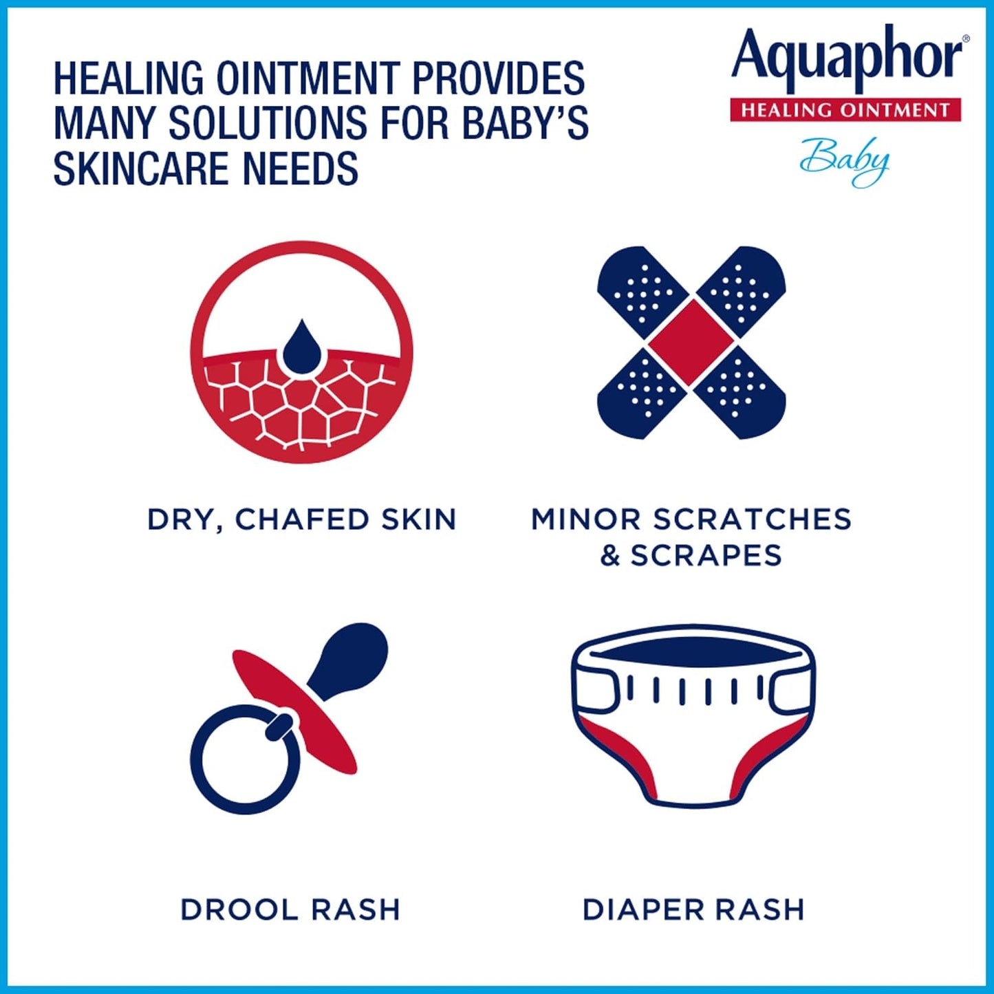 Aquaphor Baby Healing Ointment for Diaper Rash and More, 7 OZ
