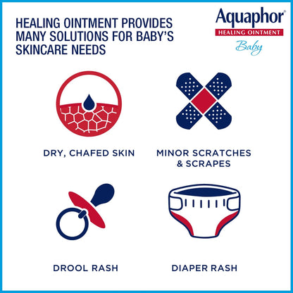 Aquaphor Baby Healing Ointment for Diaper Rash and More, 7 OZ