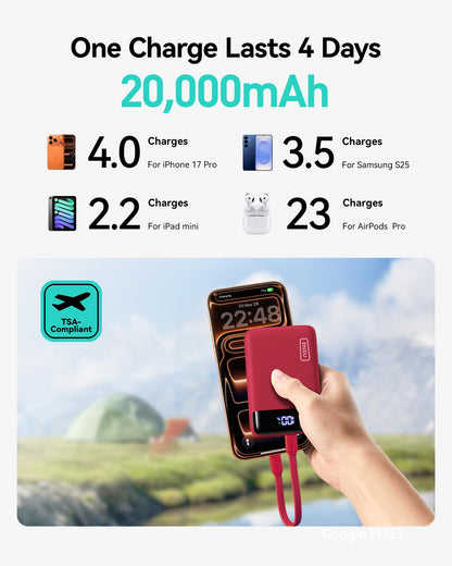 INIU Portable Charger, Smallest 20000mAh 22.5W Fast Charging Power Bank