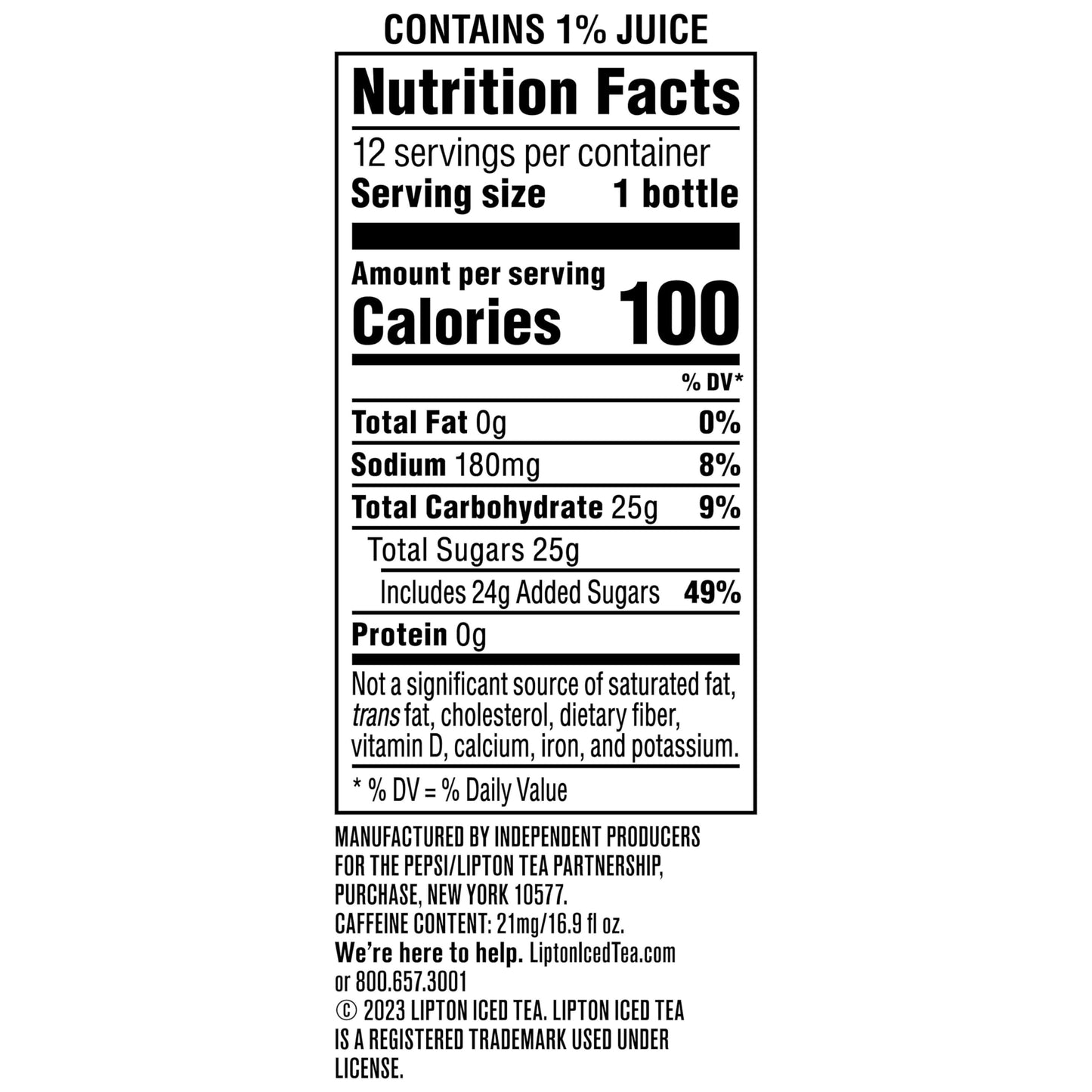 Lipton Iced Tea Lemon, 16.9 Fl Oz Bottles (Pack of 12)