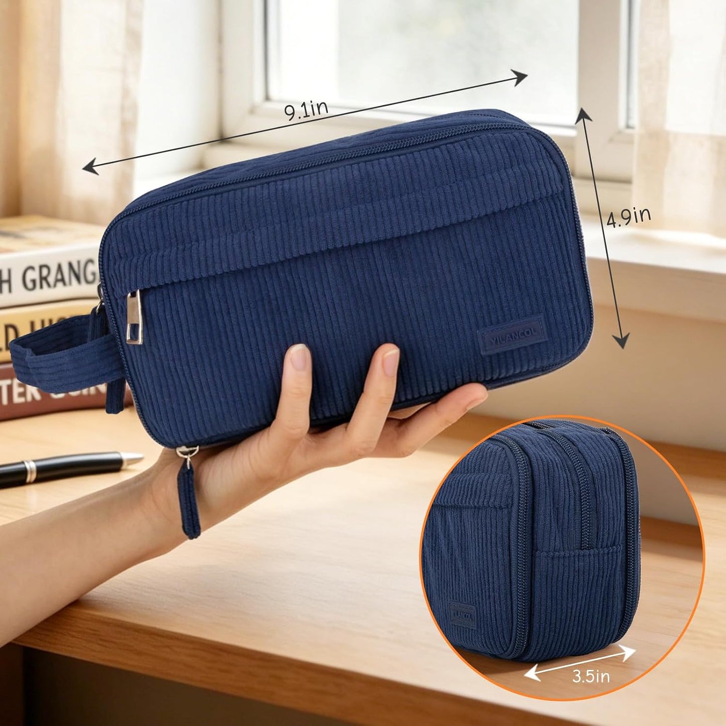 Cute Big Pencil Case Pouch Bag with Handle for Teen Girls Boy Gift