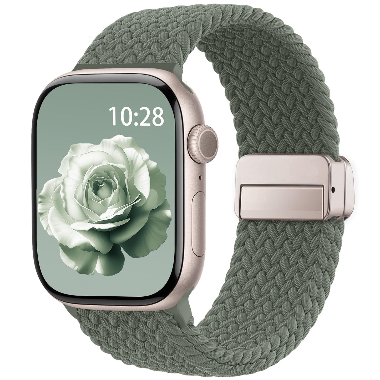 Braided Stretchy Magnetic Band Compatible with Apple Watch Bands Women Men