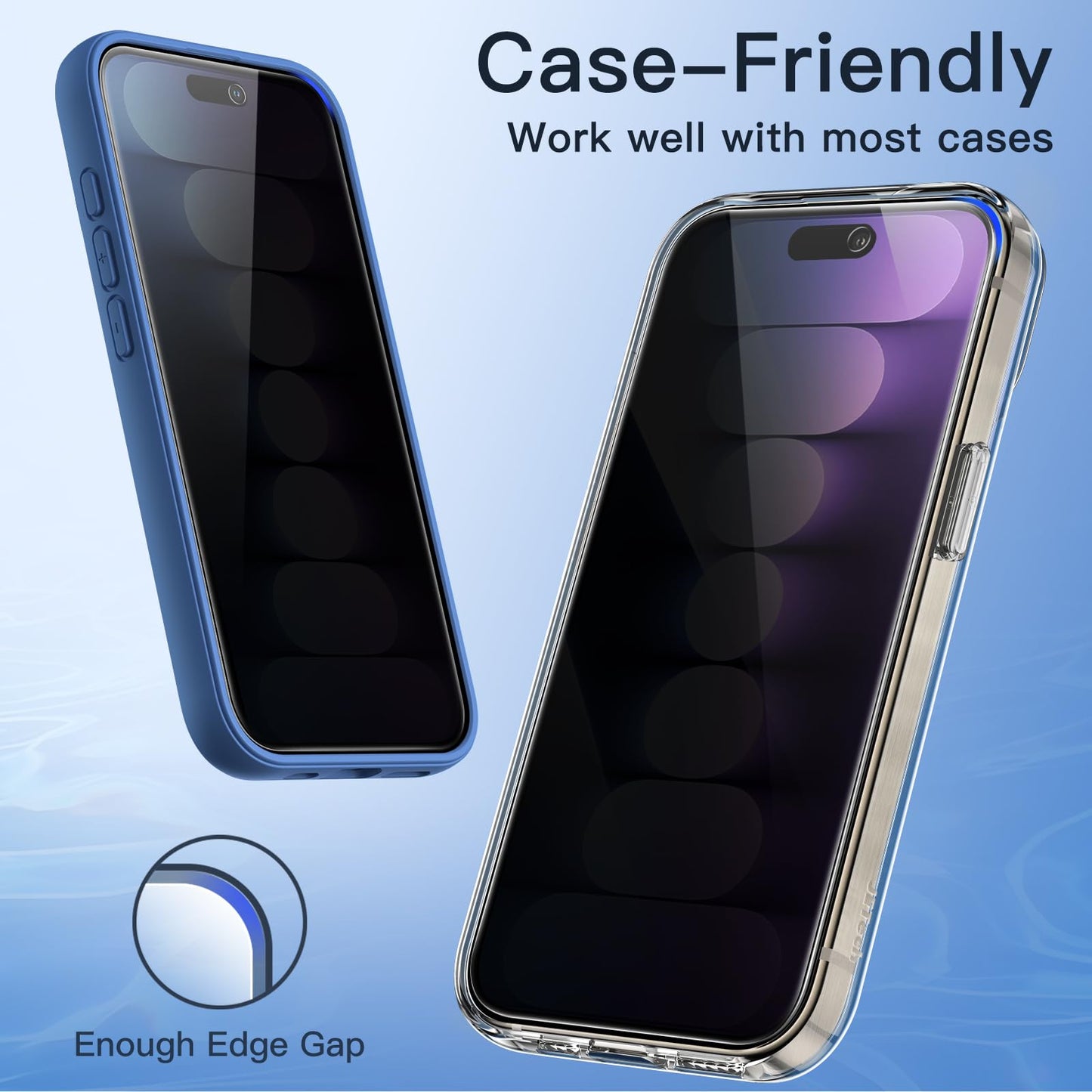 JETech Privacy Screen Protector for iPhone 17 Pro Max, 2-Pack