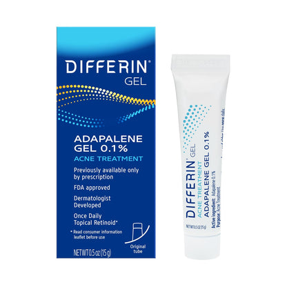 Differin Acne Retinoid Treatment Gel, 0.1% Adapalene, 45g Pump