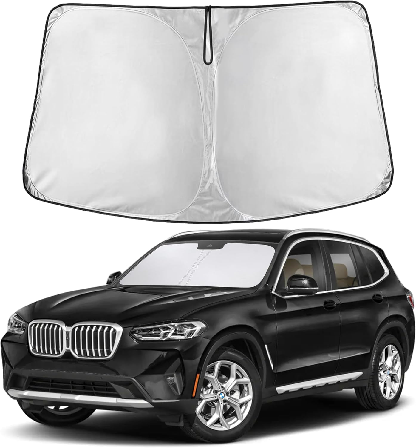 Econour Car Windshield Sun Shade, Front Window Sun Blocker for SUVs,Sedan