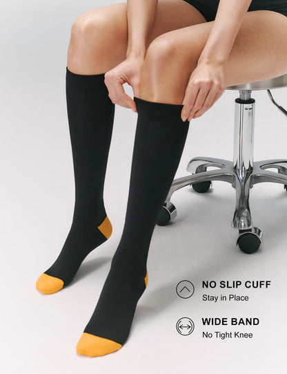 FITRELL 3 Pairs Compression Socks for Women and Men 20-30mmHg-Circulation Support Socks