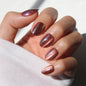 Glamnetic Press On Nails - Short Almond, Glossy Fake Nails 24 Pc Full Kit