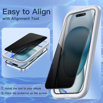 JETech Privacy Screen Protector for iPhone 17 Pro Max, 2-Pack