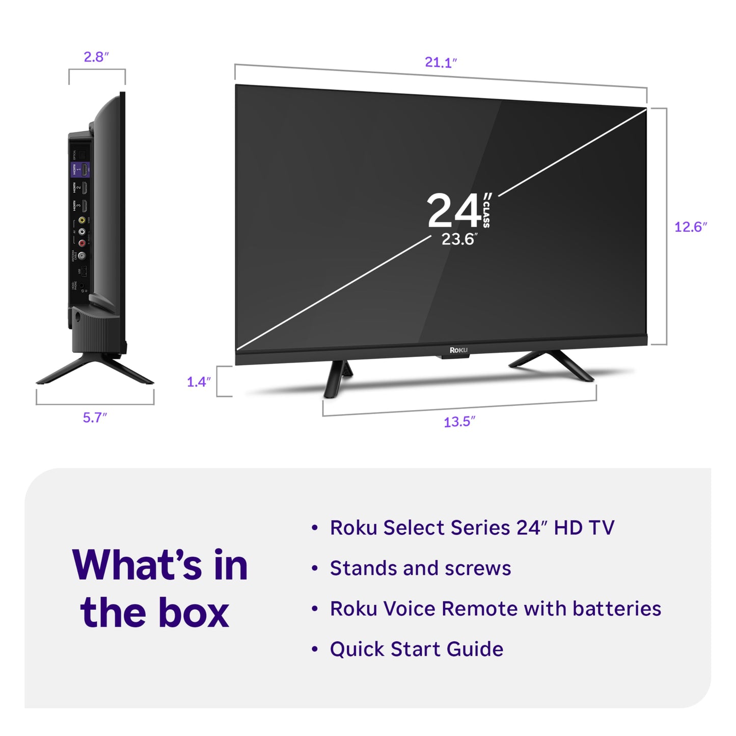 Roku 32-Inch Select Series Smart TV 2026-720p HD TV - RokuTV