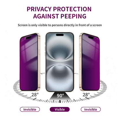 2 Pack Privacy Screen Protector for iPhone 17 Pro Max Tempered Glass 6.9'' Private Saver Anti-Spy Eye Protection Anti-Scratch Full Coverage No Bubble